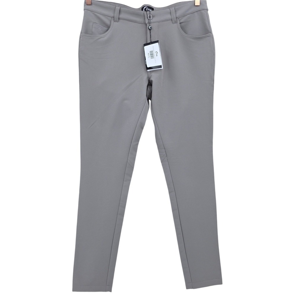 Zyia Mens L Light Gray Office Chino Pants NWT